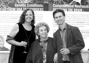 From left: MaryAnn Klima, Ursula Bellugi and Rob Klima
