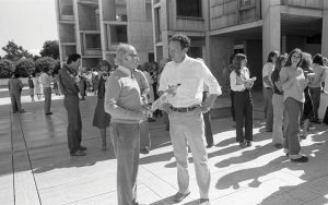 From left: Jonas Salk and Walter Eckhart.